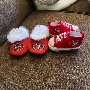 49ers Niners Baby Shoes Slippers Football